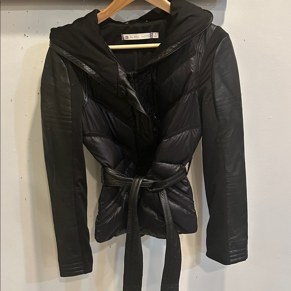 Blanc Noir Black Quilted Jacket
